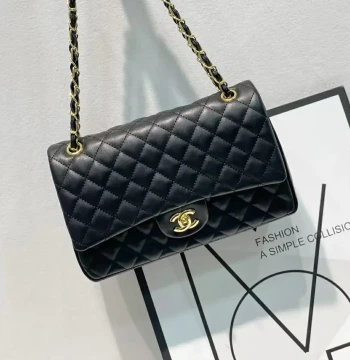 Chanel Jumbo Black Colour Sling Bag (With Box) first copy