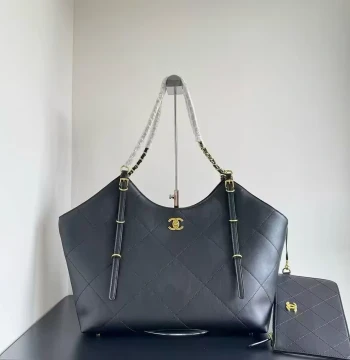 Chanel Classic 25S Black Color Maxi Tote Bag first copy