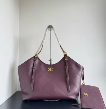 Chanel Classic 25S Wine Red Color Maxi Tote Bag first copy