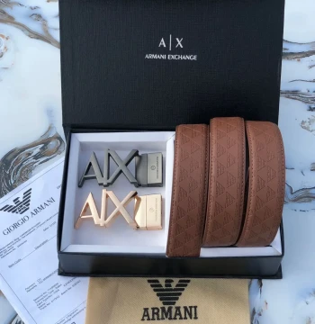 Armani AR TWO BUCKLE SET BELTS first copy