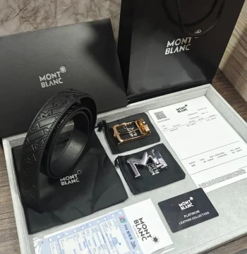 Mont Blanc Two Buckle Combo Reversible Belt first copy