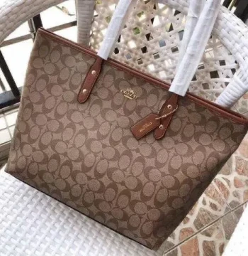 Coach Apricot Tan City Tote Bag (With Box) first copy
