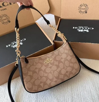 Coach Teri Black Shoulder Bag (With Box) first copy