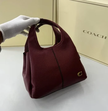 Coach Lana Maroon Color Shoulder Bag (With Box) first copy