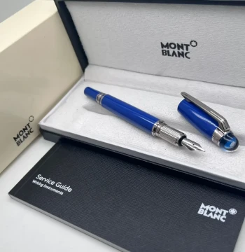 Mont Blanc MB Top Blue Edition Fountain Pen - 4 first copy