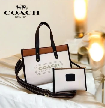 Coach Chalk Multi Badge Tote Bag first copy