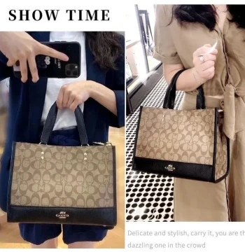 Coach Dempsey Carryall In Signature Bag first copy