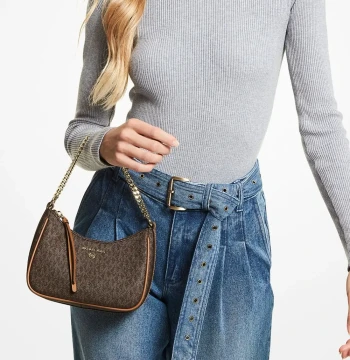 Michael Kors Jet Set Charm Logo Print Shoulder Bag first copy