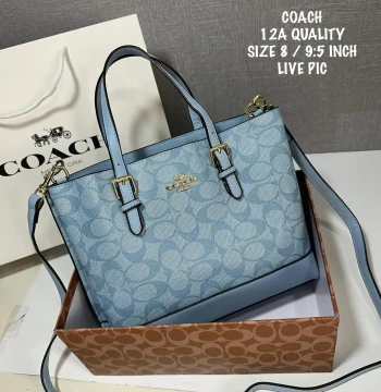 Michael Kors Mollie Tote 25 In Signature Chambray Bag first copy