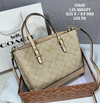 Michael Kors Mollie Tote 25 In Signature Chambray Bag first copy