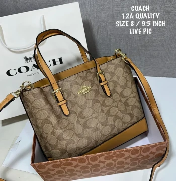 Michael Kors Mollie Tote 25 In Signature Chambray Bag first copy