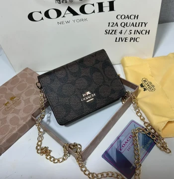 Coach Wallet With Chain Sling Crossbody Bag first copy