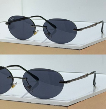 Ray-Ban Round R3767 Oval Rimless Sunglasses first copy