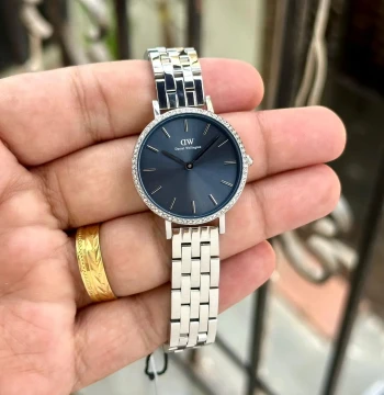 DW PETITE LUMINE BEZEL 5-LINK MELROSE & SILVER first copy