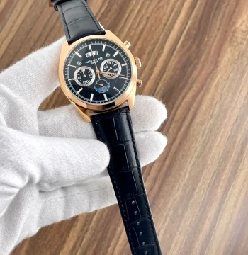 Patek Philippe PTK Chrono Leather Watch first copy